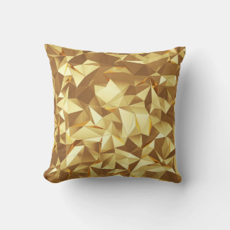 Gold Triangle: Abstract Background Texture. Throw Pillow
