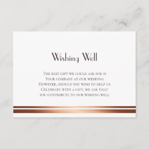 Gold Trim Wedding Wishing Well Enclosure Card