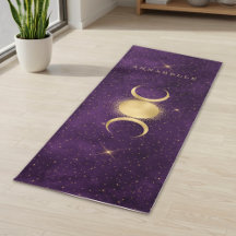 Gold Triple Moon Purple Celestial  Personalized 