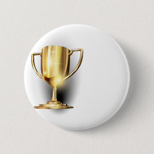 Gold Trophy 2 Inch Round Button