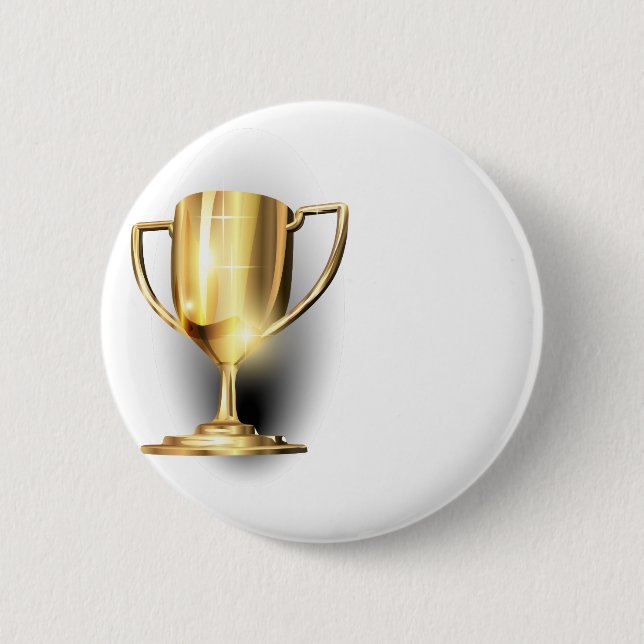 Gold Trophy 2 Inch Round Button (Front)