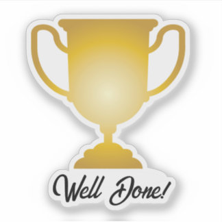 Gold Trophy Cup Well Done Award