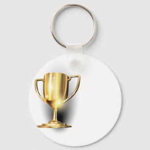 Gold Trophy Keychain