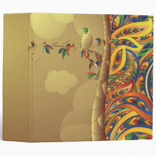 Gold Tropical Bird Classeur