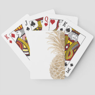 Gold Tropical Pinneapple Playing Cards