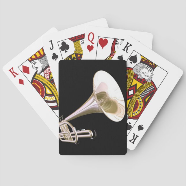 Gold Trumpet Music Bicycle® Play Playing Cards (Back)