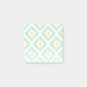 Gold & Turquoise Chic Ikat Pattern Post-it Notes