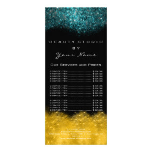 Gold turquoise Liste de prix Lash Beauté Maquillag