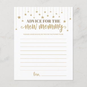 Gold Twinkle Little Star Shower Advice for New Mom