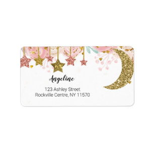 Gold twinkle twinkle Address Label