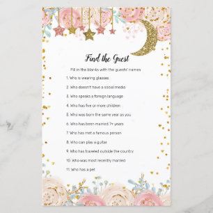 Gold twinkle twinkle Find the Guest game