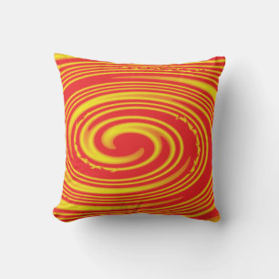 Gold Twirl Throw Pillow