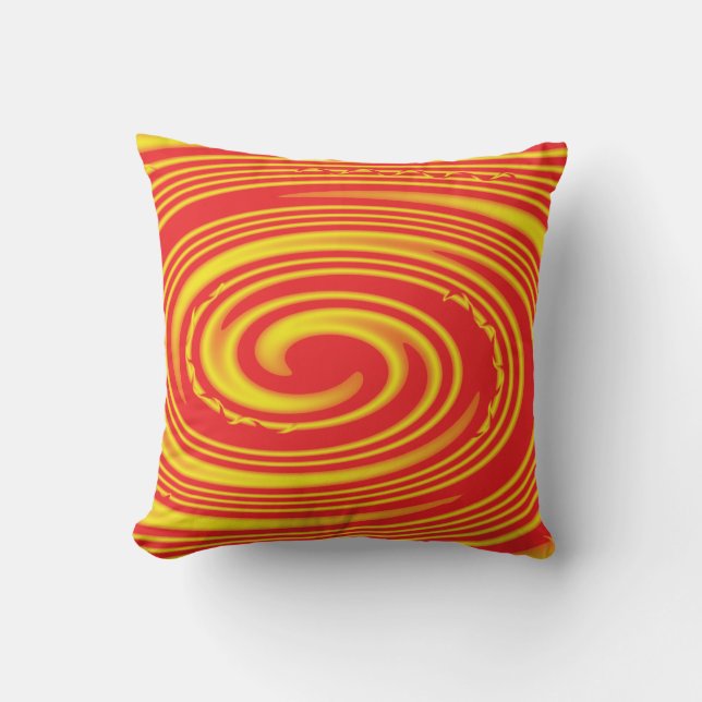 Gold Twirl Throw Pillow (Front)