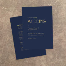 Gold Type Deco | Dark Navy All In One Wedding
