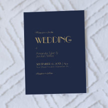 Gold Type Deco | Dark Navy Wedding