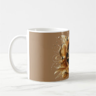 Gold typography happy new year 2025 coffee mug