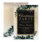gold typography leaf snow elegant chic Christmas