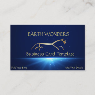 Gold Uffington White Horse Business Card