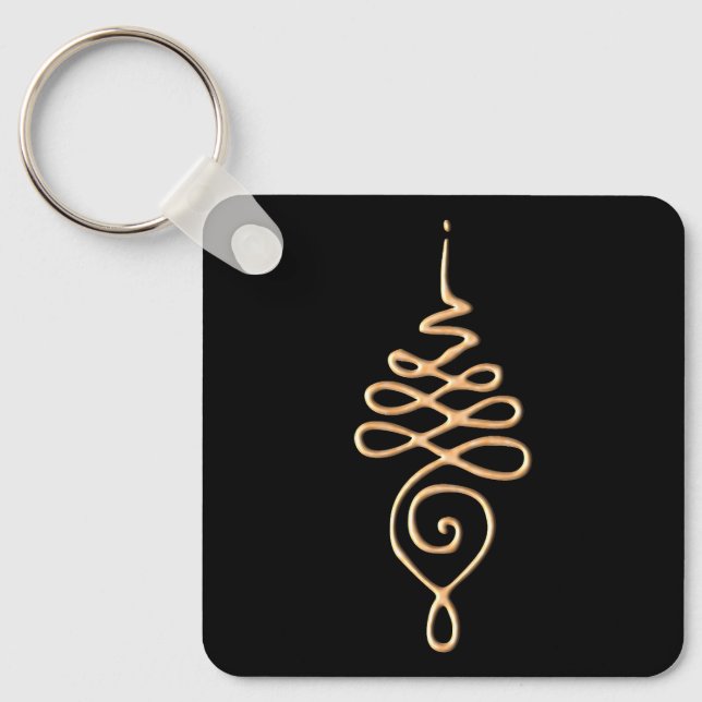 Gold Unalome Keychain (Front)