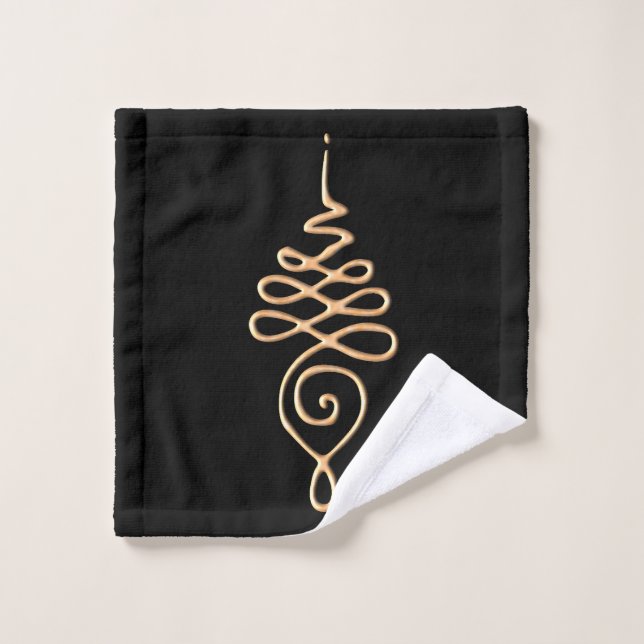 Gold Unalome  Wash Cloth (Wash Cloth)