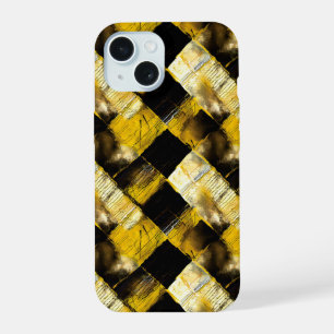 Gold und schwarz Grunge 9 iPhone 15 Case