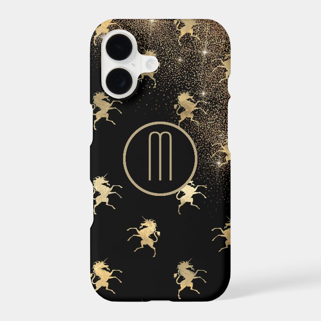 Gold Unicorn Star Light Monogram (Back)