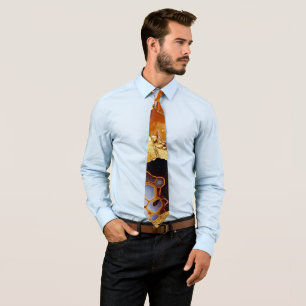 Gold Vein Agate Neck Tie