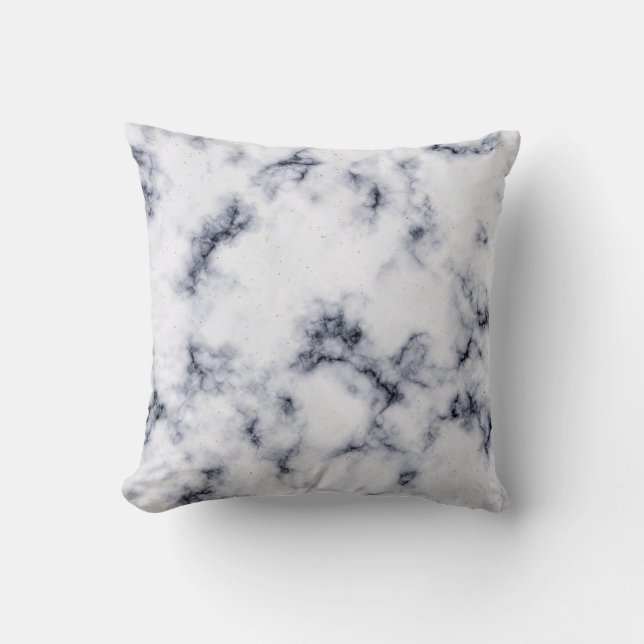 "Gold Vein Marble" "Elegant Marble Background" Throw Pillow (Front)