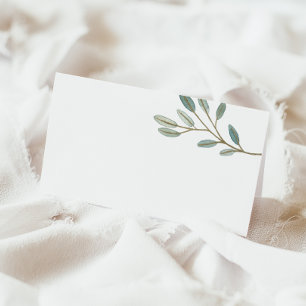 Gold Veined Eucalyptus Buffet Food Label Cards