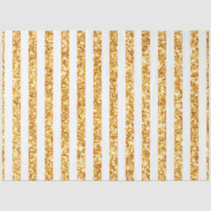 Gold Vertical Glitter Boho Stripes Collection Tissue Paper