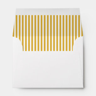 Gold Vertical Stripe Lined Envelopes