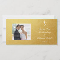 Gold Vinayaka Mariage Enregistrer la date Carte ph