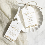 Gold Vintage Border Classic Script Welcome Wedding Gift Tags<br><div class="desc">Elegant welcome wedding favour tags feature classic script and ornate vintage border in gold colour,  and thank you note on the back,  simple and timeless,  great for modern classic wedding,  romantic vintage wedding,  and formal traditional wedding. 
See all the matching pieces in collection</div>