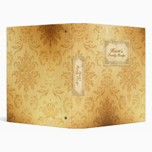 Gold Vintage Family Recipe Binder