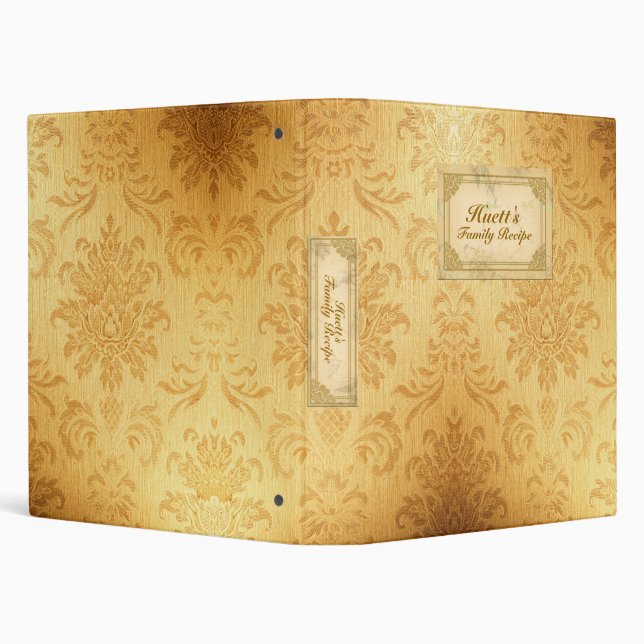 Gold Vintage Family Recipe Binder (Background)