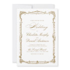 Gold Vintage Frame Classic Script Simple Wedding