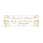 Gold Vintage Glamor Wedding Return Address
