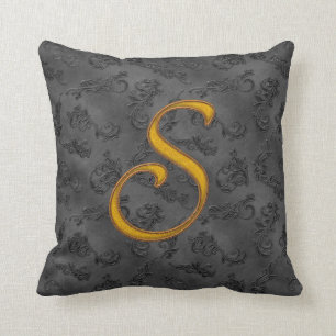 Gold Vintage Rose S Throw Pillow