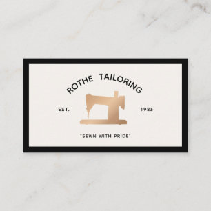 Gold Vintage Sewing Machine Tailor or  Seamstress Business Card