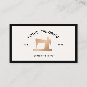 Gold Vintage Sewing Machine Tailor or Seamstress Calling Card
