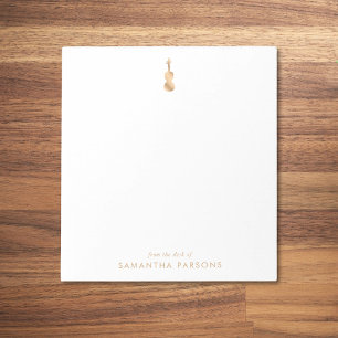 Gold Violin Simple Elegant Notepad
