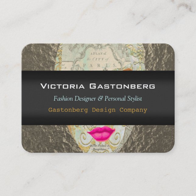 Gold Vivstorm Face of Paris Business Card (Front)