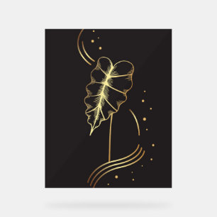 Gold wall art acrylic sign