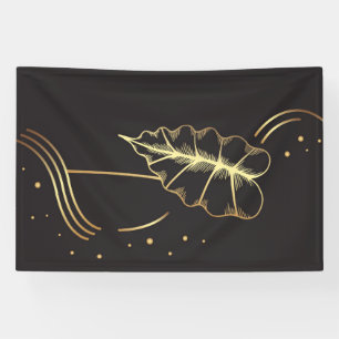 Gold wall art banner