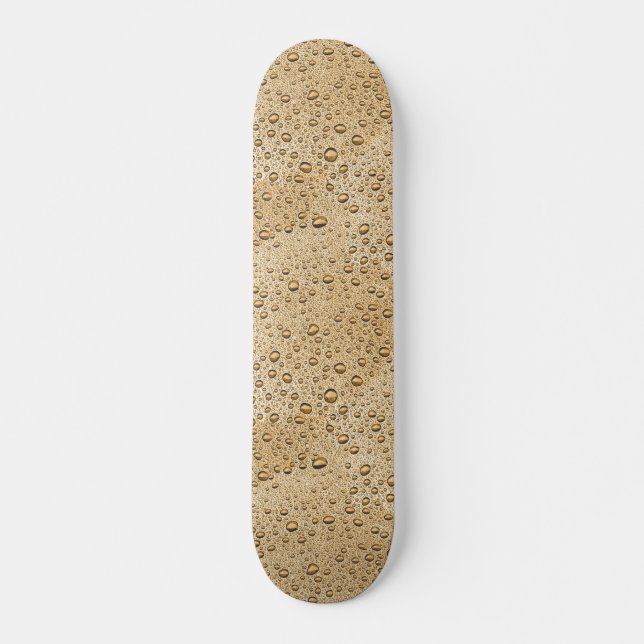 Gold water droplets skateboard (Front)