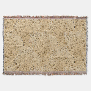 Gold water droplets throw blanket