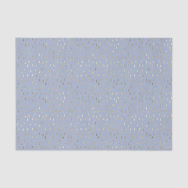 Gold Water Rain Drops Tissue Paper (Front)