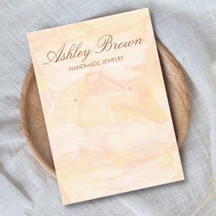 Gold Watercolor Handmade Jewellery Earring Display Business Card