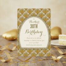 Gold Watercolor Quirky Flower Birthday 