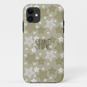 Gold Watercolor Stars iPhone 11 Case